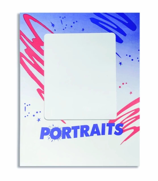 Top loading slip in White blue red Tyndell 5558 Portrait Envelopes 8 3 4x11 1 8 with window.