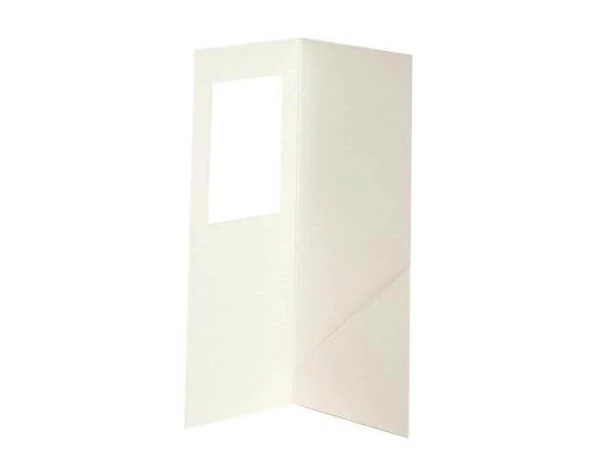 Top loading White TAP Photo Booth Folder 2x6 with window
