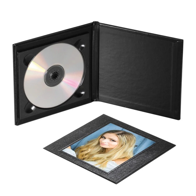 Black/Black leather TAP CD Folio 4x5 and 4x6.