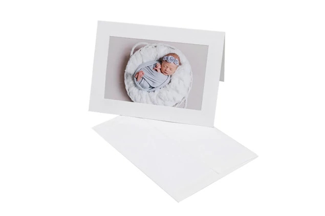 White TAP Photo Insert Cards 4x6 25pk with envelope.