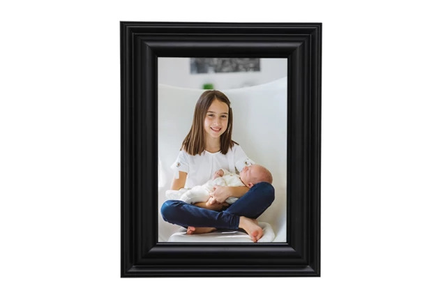 Black Wood Frame 5x7, 8x10, 10x10 with easel back and hanging triangles horizontal/vertical 