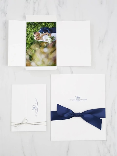 White Tyndell Photo Case envelope 5x7, 8x10, 8.5x12, 11x14, 16x20 horizontal/vertical.