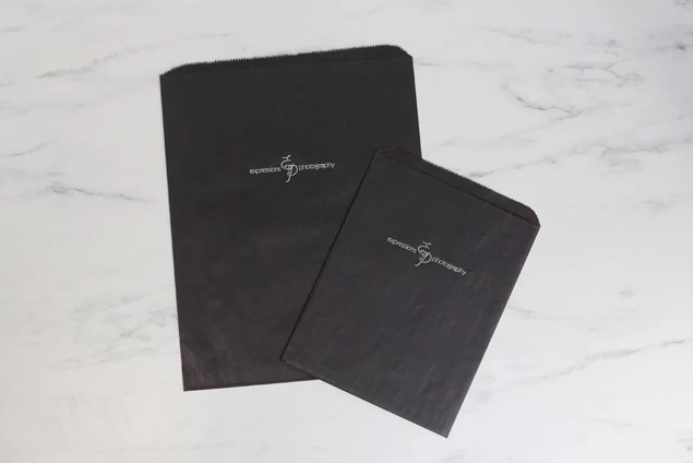 Black Tyndell Merchandise Flat Paper Bag 8.5x11, 12x15.