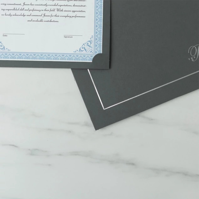85x11 Whitney Certificate Folder in Slate