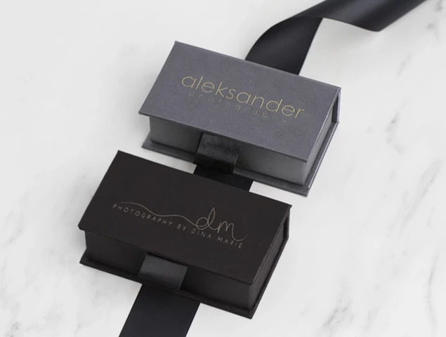 Slate, Black Tyndell Fabric Flash Drive USB Box