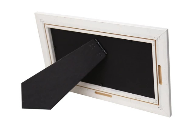 White Wood Tyndell Panoramic Frame 5x10 with easel back.