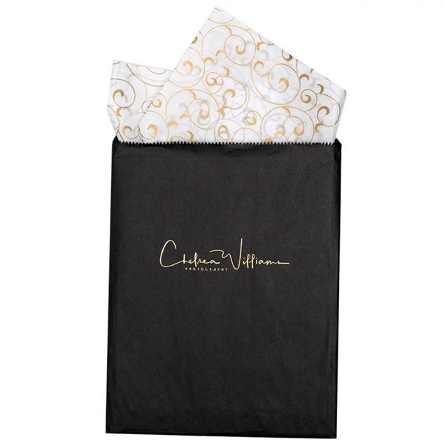 Black Tyndell Merchandise Flat Paper Bag 8.5x11, 12x15.