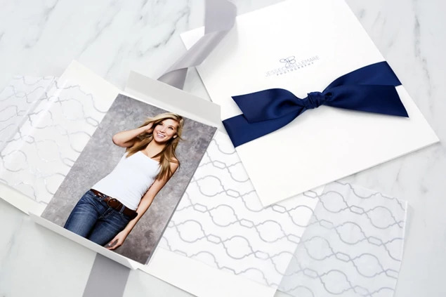 White Tyndell Photo Case envelope 5x7, 8x10, 8.5x12, 11x14, 16x20 horizontal/vertical.
