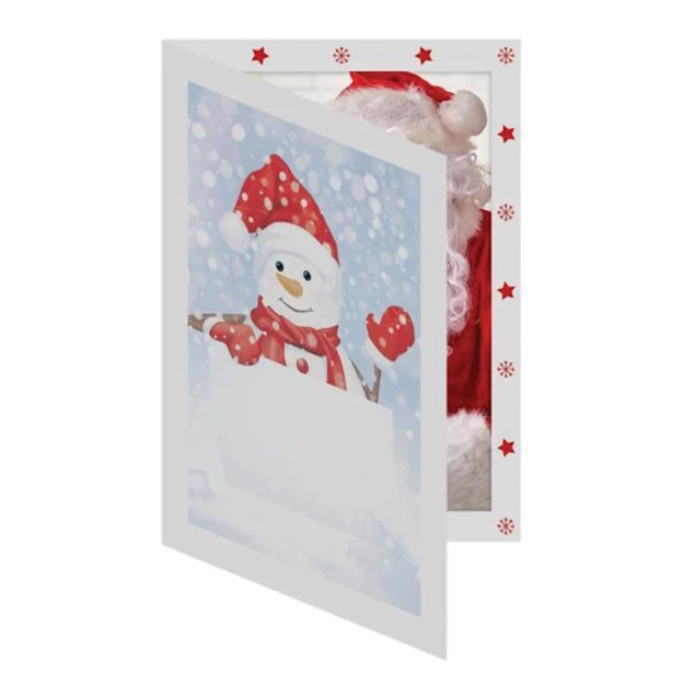 Bottom loading quick load White/Blue/Red winter holiday TAP Snowman Folder 4x6, 5x7.