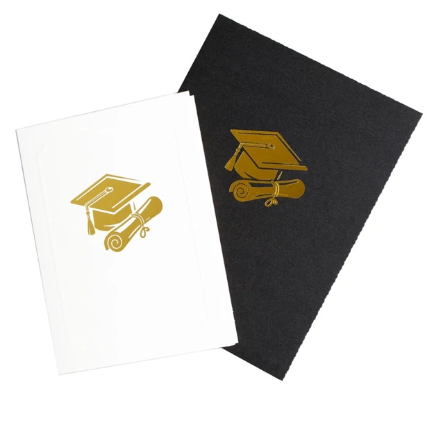 Side loading slip in Black/Gold Tyndell Titan Folder 4x5, 4x6, 5x4, 5x7, 6x4, 7x5, 8x10, 10x8, 11x14 holiday stamping